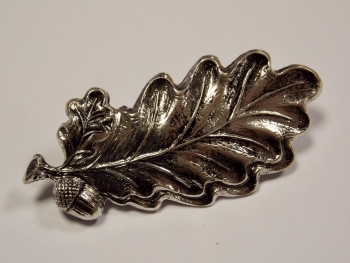 Broche feuille de chêne et gland